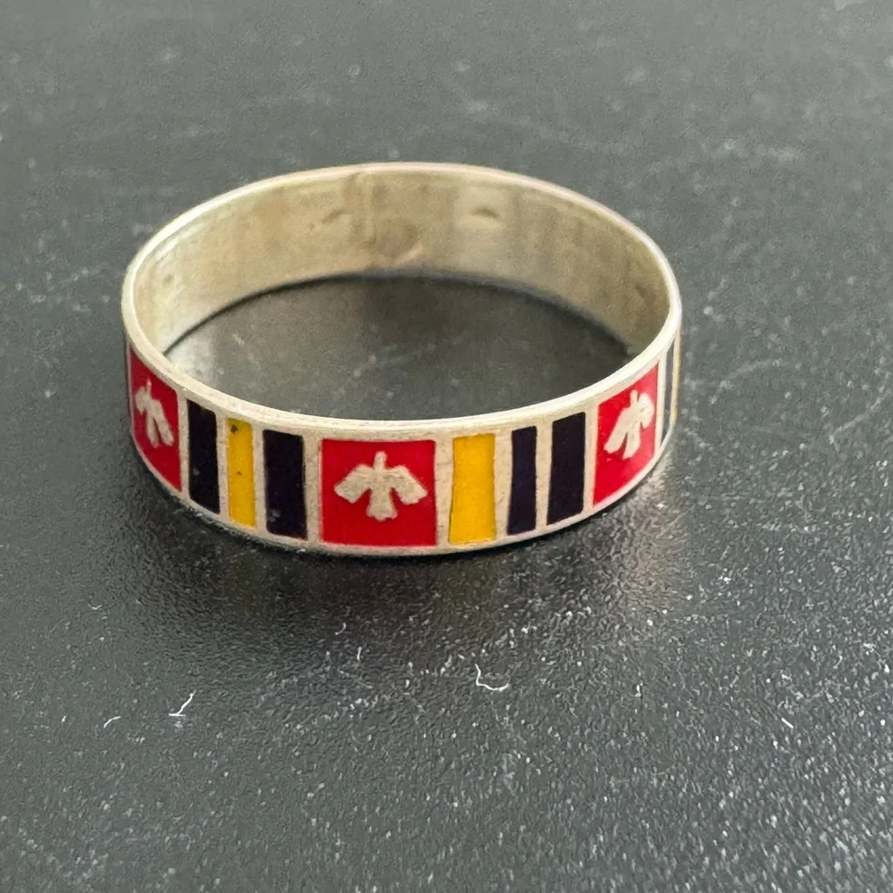 925 Sterling Men’s Enamel Band Ring